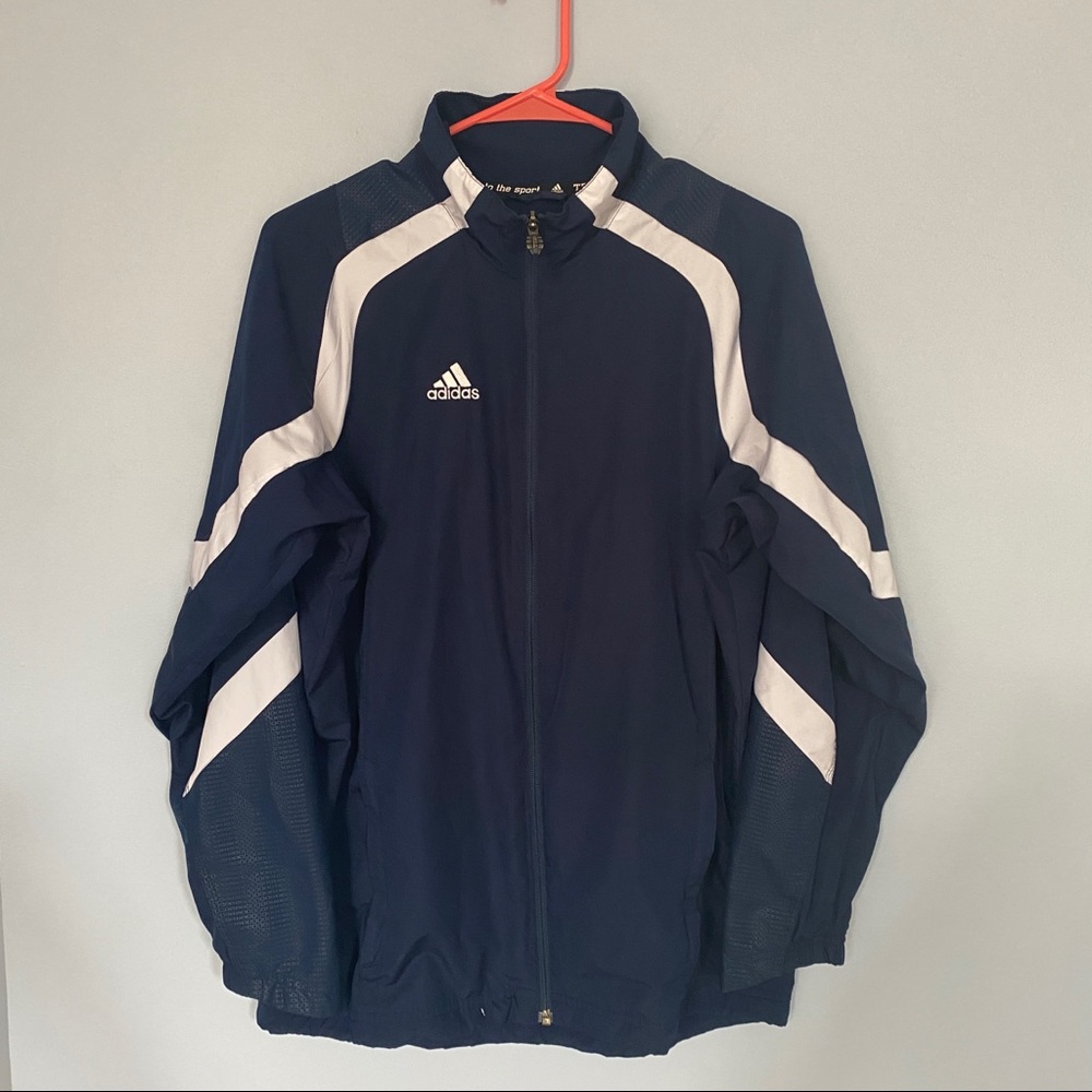 Adidas Team Performance Climaproof Navy Athletic Jacket - Size: 2XS